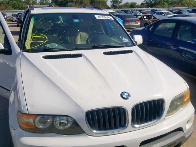 5UXFA13584LU26431 - 2004 BMW X5 3.0I WHITE photo 9