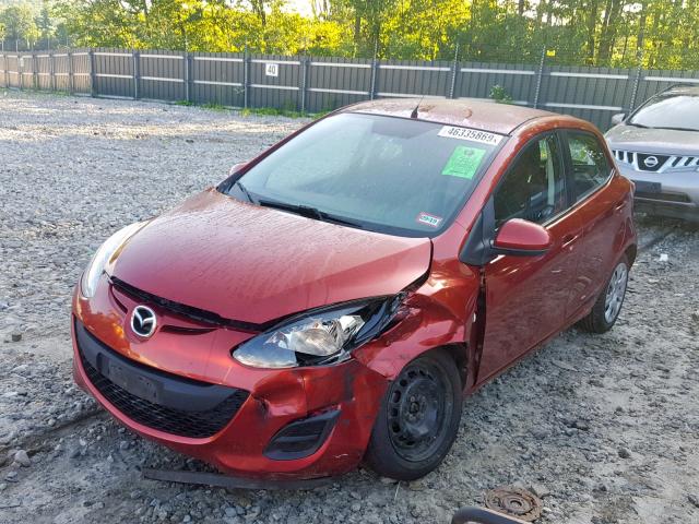 JM1DE1KZ0E0172993 - 2014 MAZDA MAZDA2 SPO RED photo 2