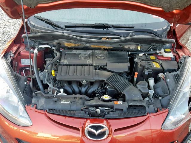 JM1DE1KZ0E0172993 - 2014 MAZDA MAZDA2 SPO RED photo 7