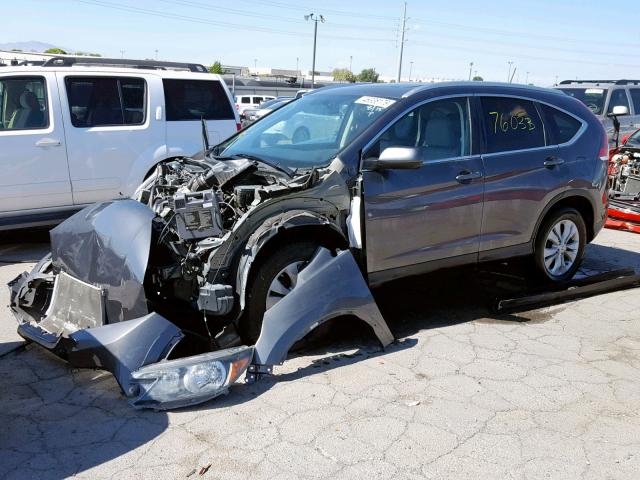 2HKRM4H73DH657226 - 2013 HONDA CR-V EXL GRAY photo 2