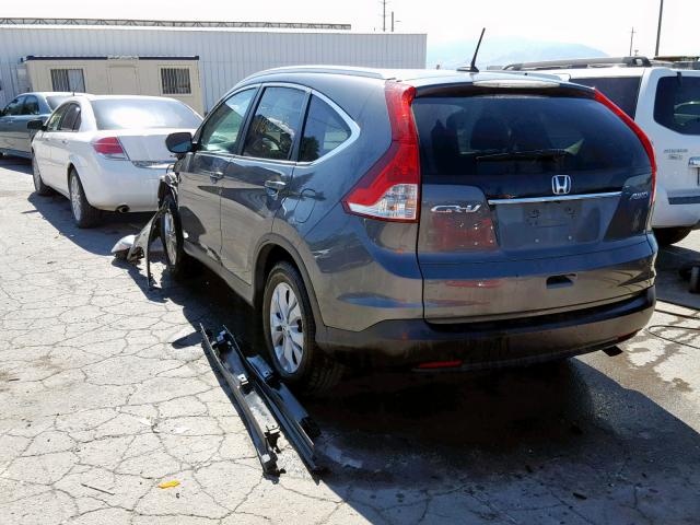 2HKRM4H73DH657226 - 2013 HONDA CR-V EXL GRAY photo 3