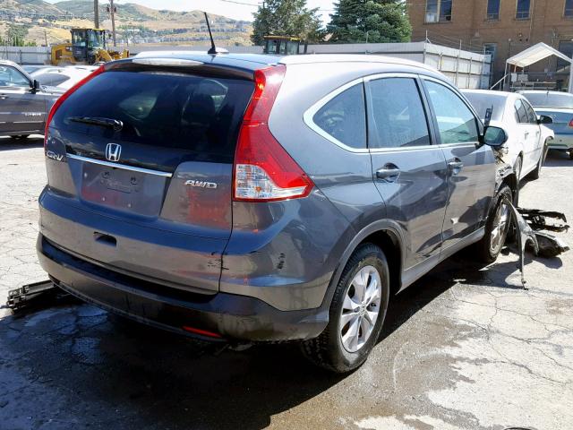 2HKRM4H73DH657226 - 2013 HONDA CR-V EXL GRAY photo 4