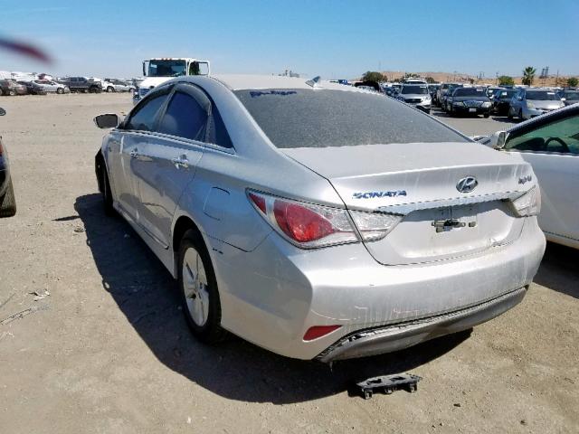 KMHEC4A4XDA050597 - 2013 HYUNDAI SONATA HYB SILVER photo 3