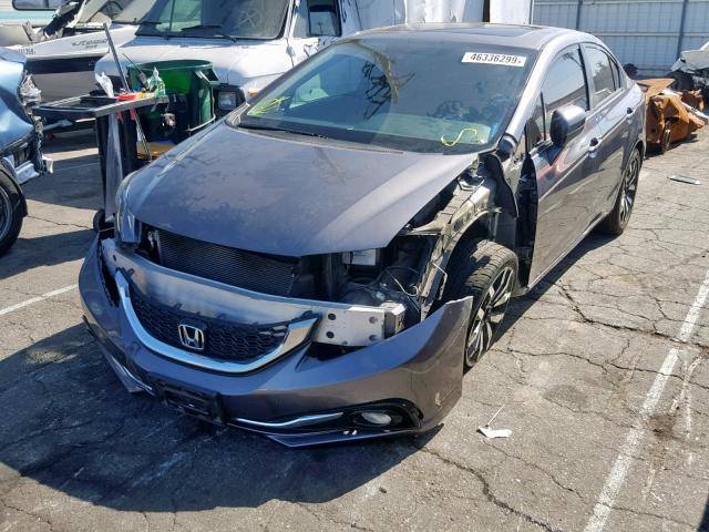 19XFB2F99FE219142 - 2015 HONDA CIVIC EXL 灰色 照片 2