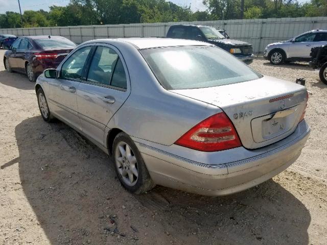 WDBRF61J64E017909 - 2004 MERCEDES-BENZ C 240 SILVER photo 3