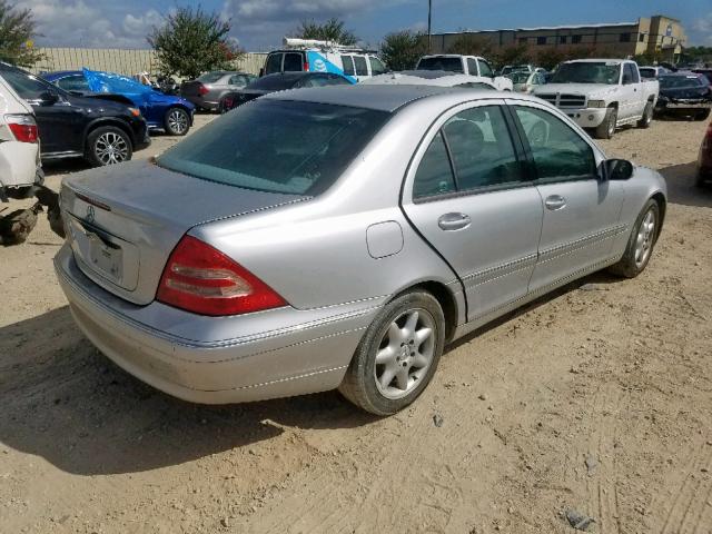 WDBRF61J64E017909 - 2004 MERCEDES-BENZ C 240 SILVER photo 4