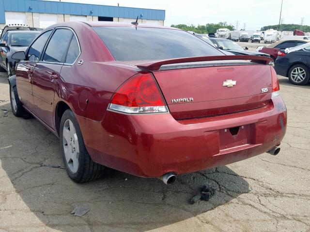 2G1WD58C079187081 - 2007 CHEVROLET IMPALA SUP 红色 照片 3