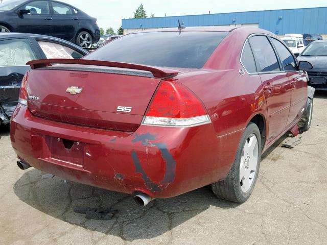 2G1WD58C079187081 - 2007 CHEVROLET IMPALA SUP 红色 照片 4