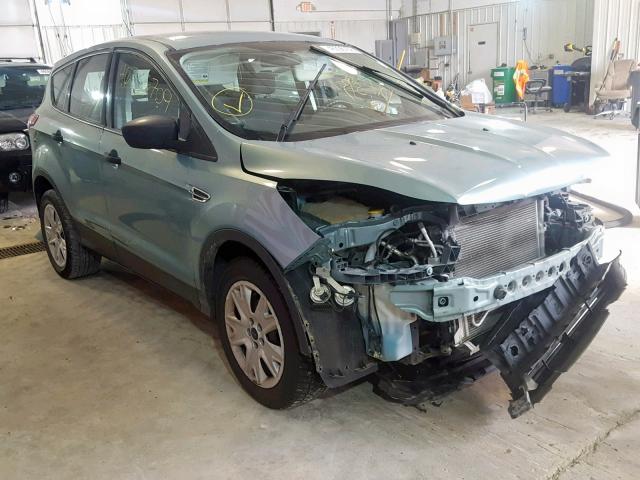 1FMCU0F72DUB00522 - 2013 FORD ESCAPE S GREEN photo 1