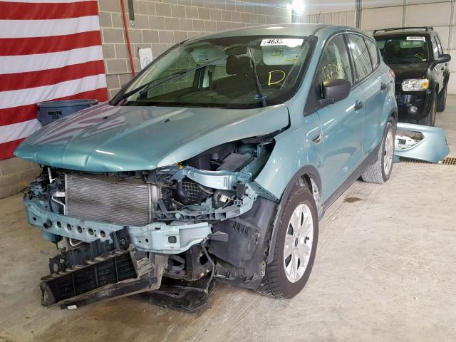 1FMCU0F72DUB00522 - 2013 FORD ESCAPE S GREEN photo 2