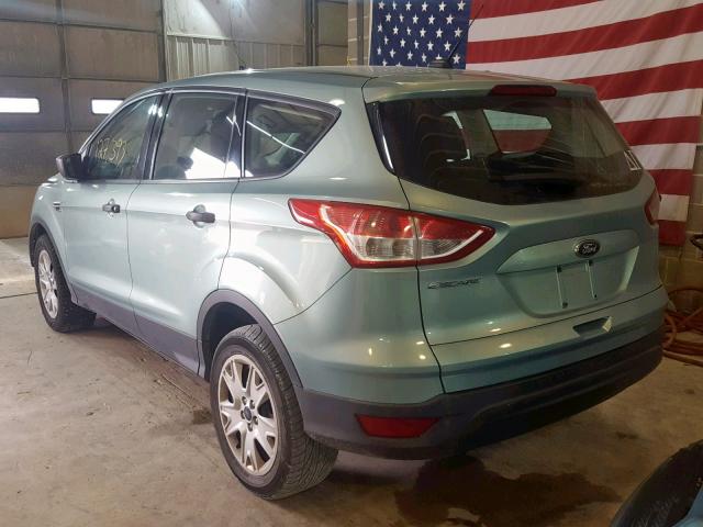 1FMCU0F72DUB00522 - 2013 FORD ESCAPE S GREEN photo 3