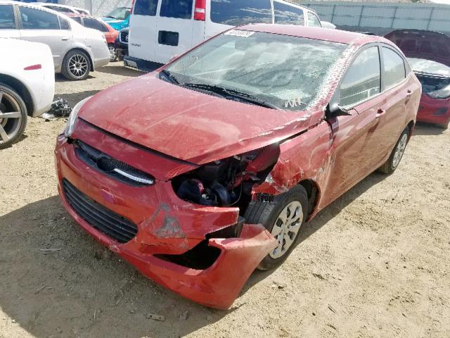 KMHCT4AE9HU376881 - 2017 HYUNDAI ACCENT SE RED photo 2