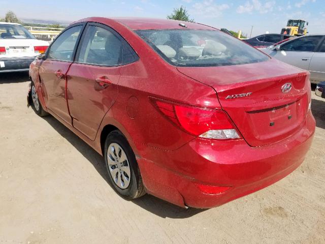 KMHCT4AE9HU376881 - 2017 HYUNDAI ACCENT SE RED photo 3