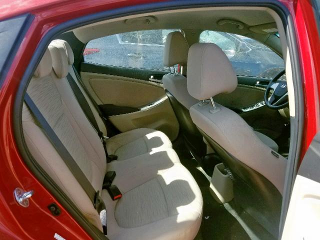 KMHCT4AE9HU376881 - 2017 HYUNDAI ACCENT SE RED photo 6