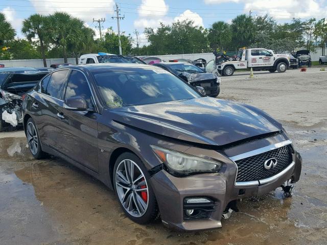 JN1BV7AP8EM679470 - 2014 INFINITI Q50 BASE BROWN photo 1