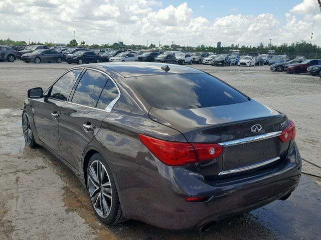 JN1BV7AP8EM679470 - 2014 INFINITI Q50 BASE BROWN photo 3