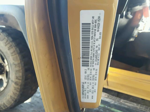 1C4AJWAG8DL632491 - 2013 JEEP WRANGLER S YELLOW photo 10