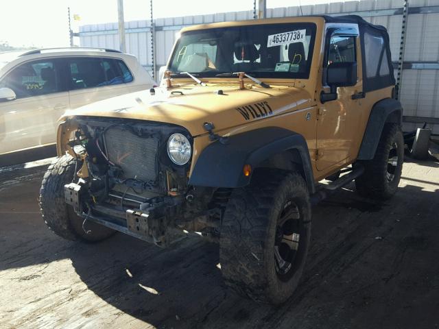 1C4AJWAG8DL632491 - 2013 JEEP WRANGLER S YELLOW photo 2