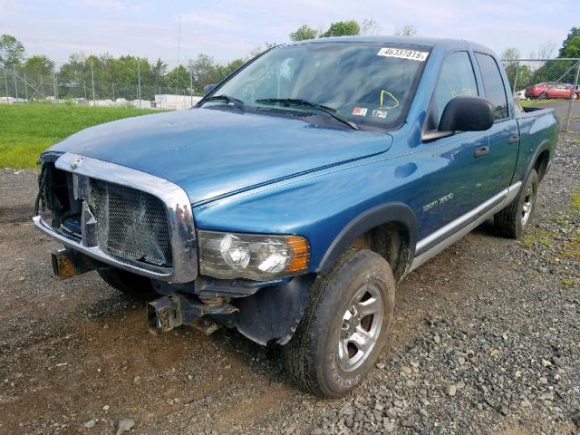 1D7HU18NX4J136364 - 2004 DODGE RAM 1500 S BLUE photo 2