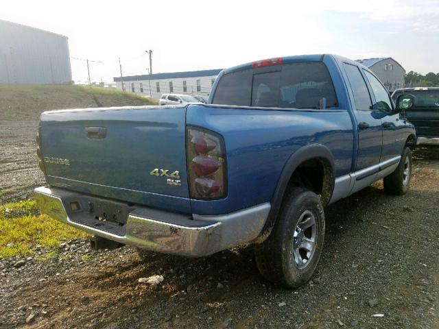 1D7HU18NX4J136364 - 2004 DODGE RAM 1500 S BLUE photo 4