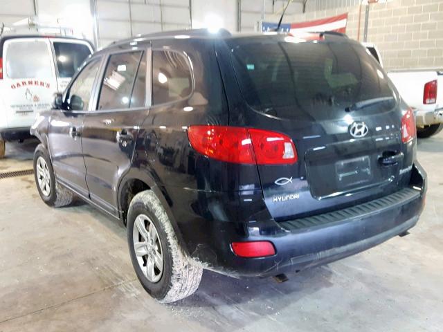 5NMSG13D79H243407 - 2009 HYUNDAI SANTA FE G BLACK photo 3