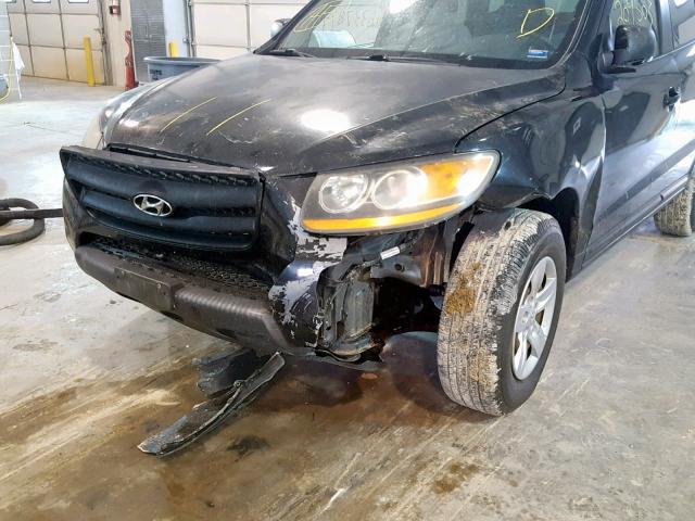 5NMSG13D79H243407 - 2009 HYUNDAI SANTA FE G BLACK photo 9