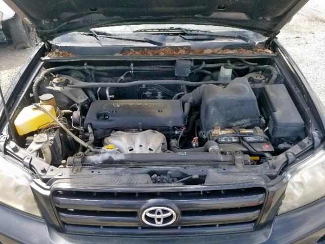 JTEGD21A260149861 - 2006 TOYOTA HIGHLANDER BLACK photo 7