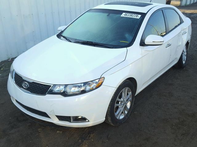 KNAFU4A26B5352637 - 2011 KIA FORTE EX WHITE photo 2