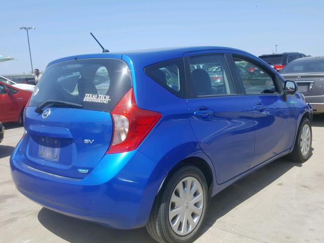 3N1CE2CP3EL378166 - 2014 NISSAN VERSA NOTE BLUE photo 4