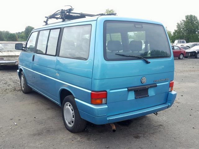 WV2KC0701PH065118 - 1993 VOLKSWAGEN EUROVAN GL BLUE photo 3