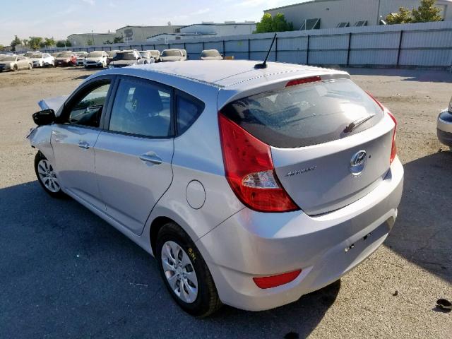 KMHCT5AE2GU255100 - 2016 HYUNDAI ACCENT SE SILVER photo 3