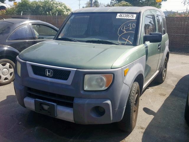 5J6YH18524L002364 - 2004 HONDA ELEMENT EX GREEN photo 2