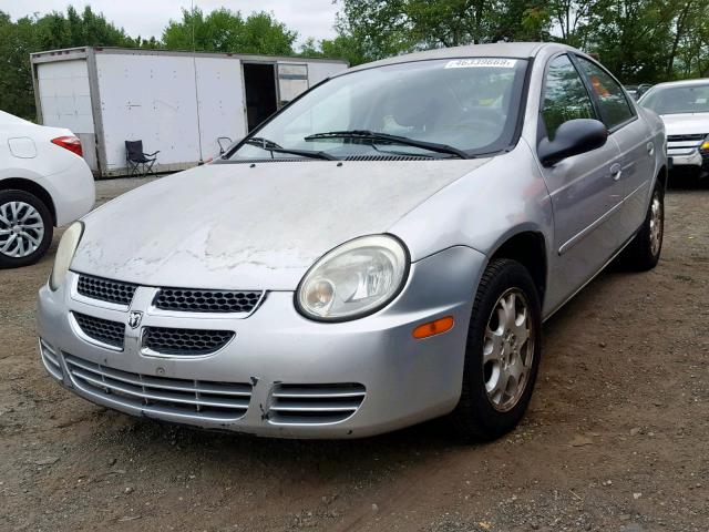 1B3ES56C65D121633 - 2005 DODGE NEON SXT SILVER photo 2