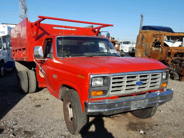 1FDKF37H4GPB92072 - 1986 FORD F350 RED photo 1