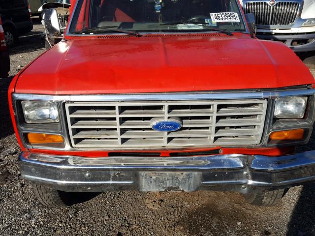 1FDKF37H4GPB92072 - 1986 FORD F350 RED photo 7