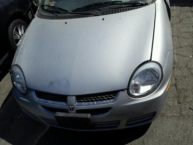 1B3ES56C54D646939 - 2004 DODGE NEON SXT SILVER photo 7