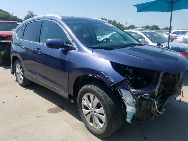 5J6RM4H72CL072173 - 2012 HONDA CR-V EXL BLUE photo 1