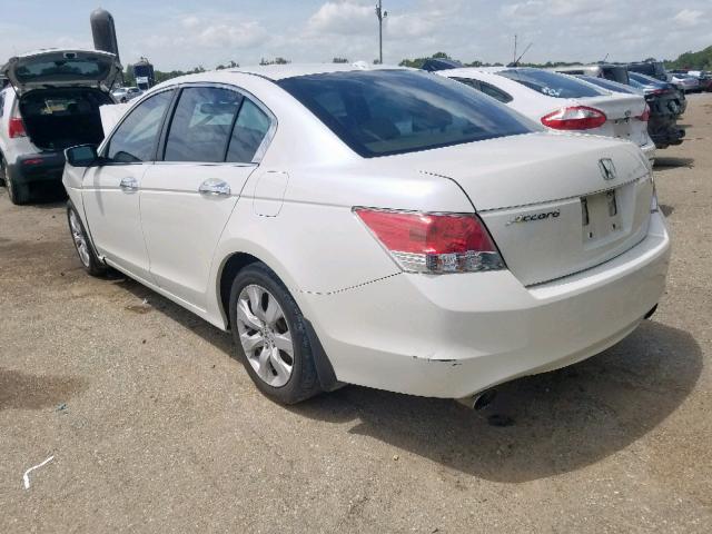 1HGCP36818A080763 - 2008 HONDA ACCORD EXL WHITE photo 3