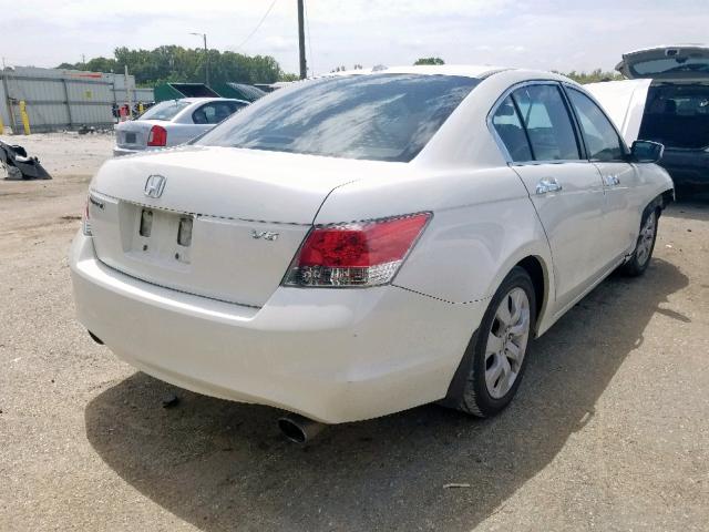 1HGCP36818A080763 - 2008 HONDA ACCORD EXL WHITE photo 4