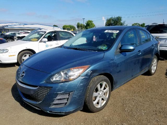 JM1BL1SG9A1140334 - 2010 MAZDA 3 I TEAL photo 2