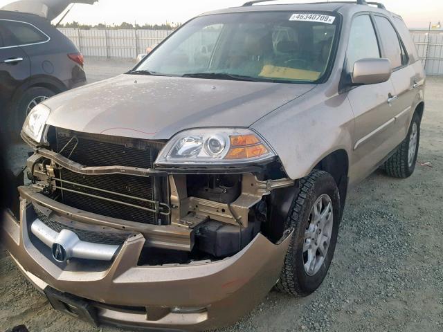 2HNYD188X6H535651 - 2006 ACURA MDX TOURIN GOLD photo 2