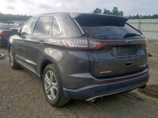 2FMTK3K91FBB16668 - 2015 FORD EDGE TITAN GRAY photo 3