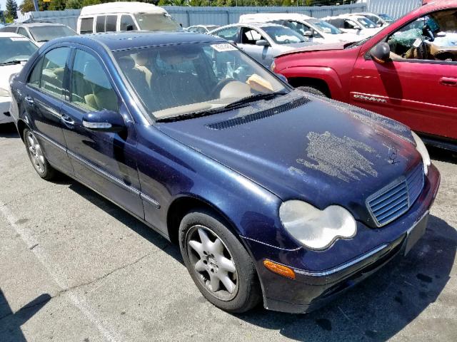 WDBRF64J31F031378 - 2001 MERCEDES-BENZ C 320 BLUE photo 1