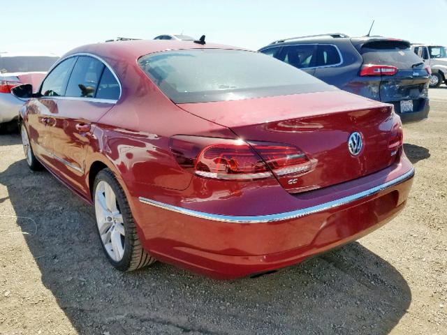 WVWRP7AN3DE550811 - 2013 VOLKSWAGEN CC LUXURY BURGUNDY photo 3