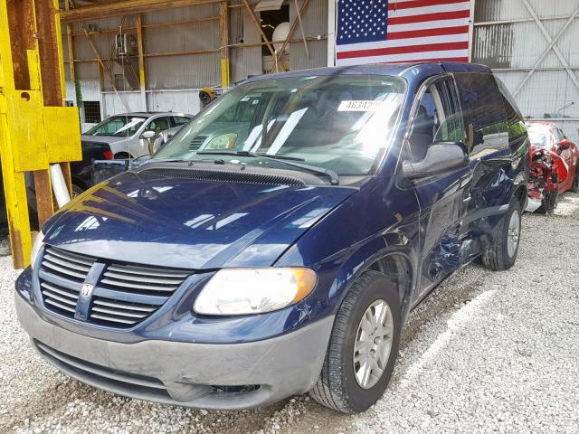 1D4GP25R26B664099 - 2006 DODGE CARAVAN SE BLUE photo 2