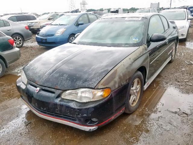 2G1WX15K629171696 - 2002 CHEVROLET MONTE CARL BLACK photo 2