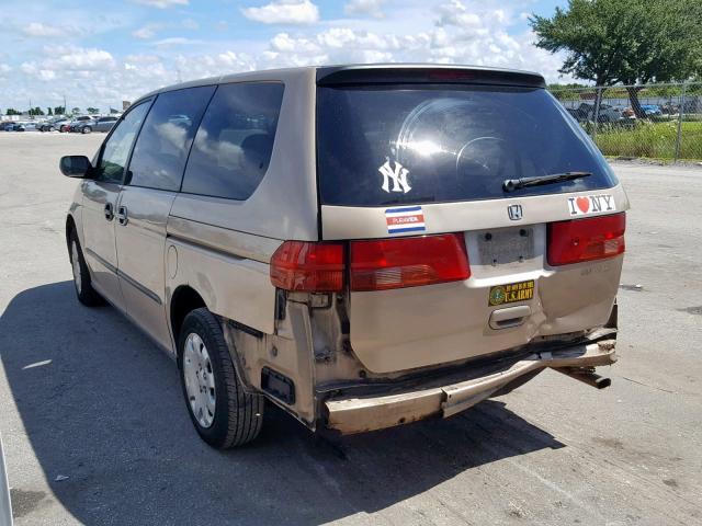 2HKRL1853XH511378 - 1999 HONDA ODYSSEY LX TAN photo 3