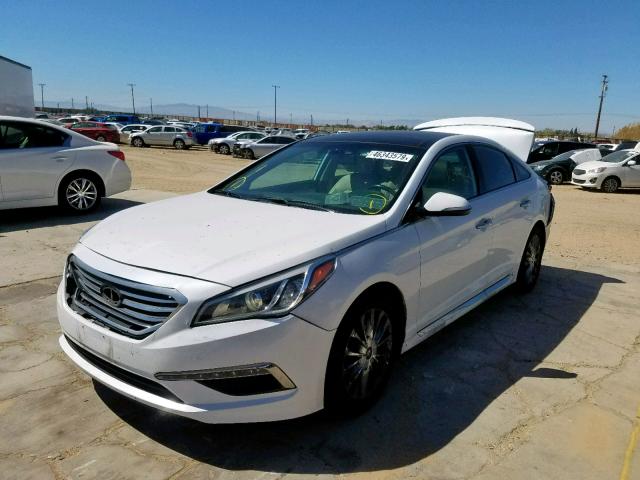 5NPE34AF3FH094412 - 2015 HYUNDAI SONATA SPO WHITE photo 2