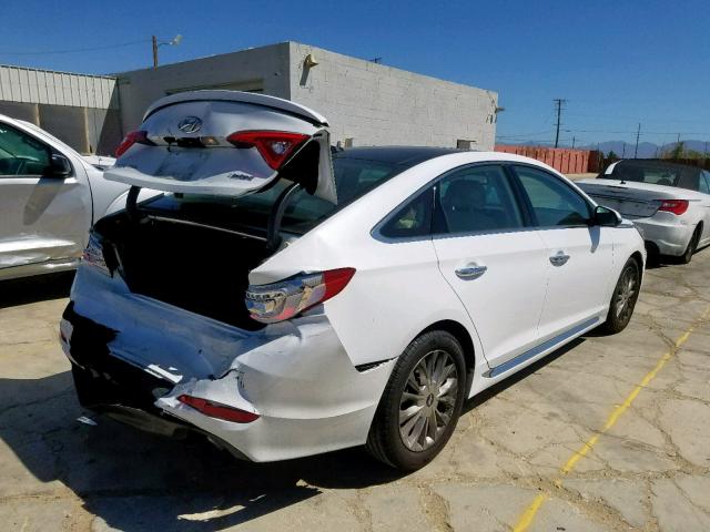 5NPE34AF3FH094412 - 2015 HYUNDAI SONATA SPO WHITE photo 4