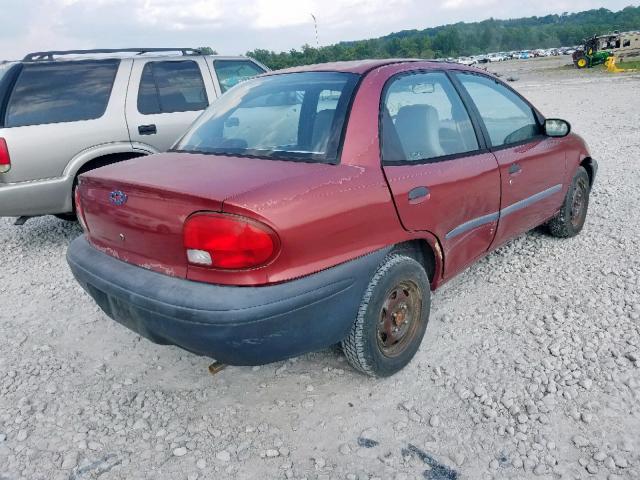 2C1MR5296S6787933 - 1995 GEO METRO BASE BURGUNDY photo 4